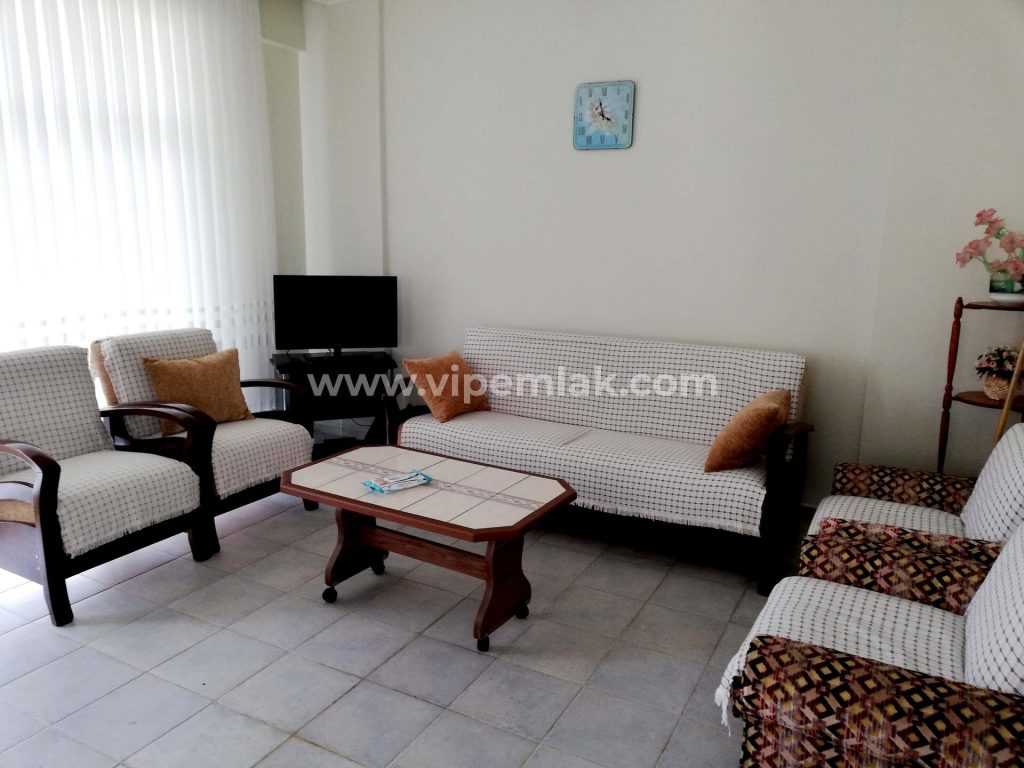 KUMKUYUDA EFSANE DENİZ MANZARALI EŞYALI SATILIK 2+1  YAZLIK DAİRE