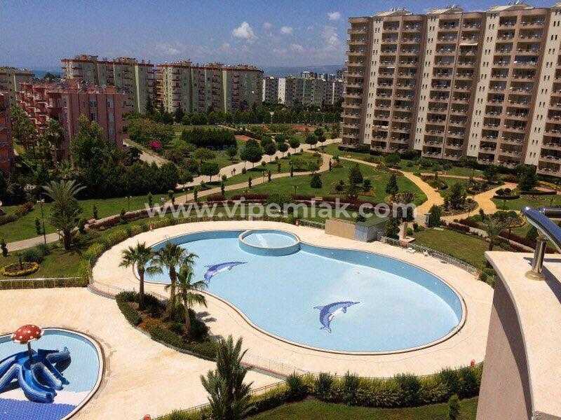 KARGIPINARI QUEENABA SİTESİNDE DENİZ MANZARALI EŞYALI KİRALIK DAİRE