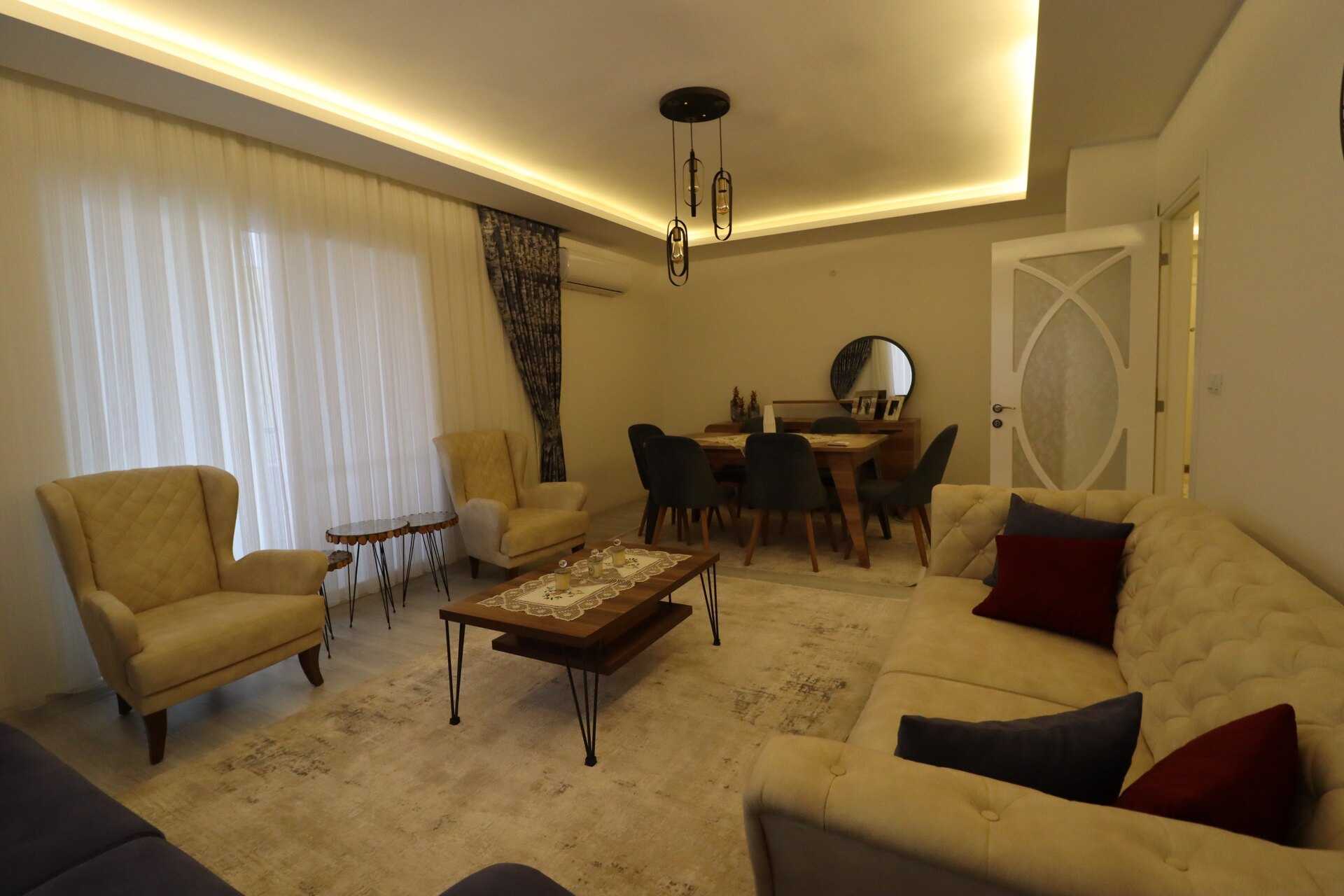  Mersin Erdemli Merkez mah. Onafhankelijke woonkamer 3 + 1 appartement te koop