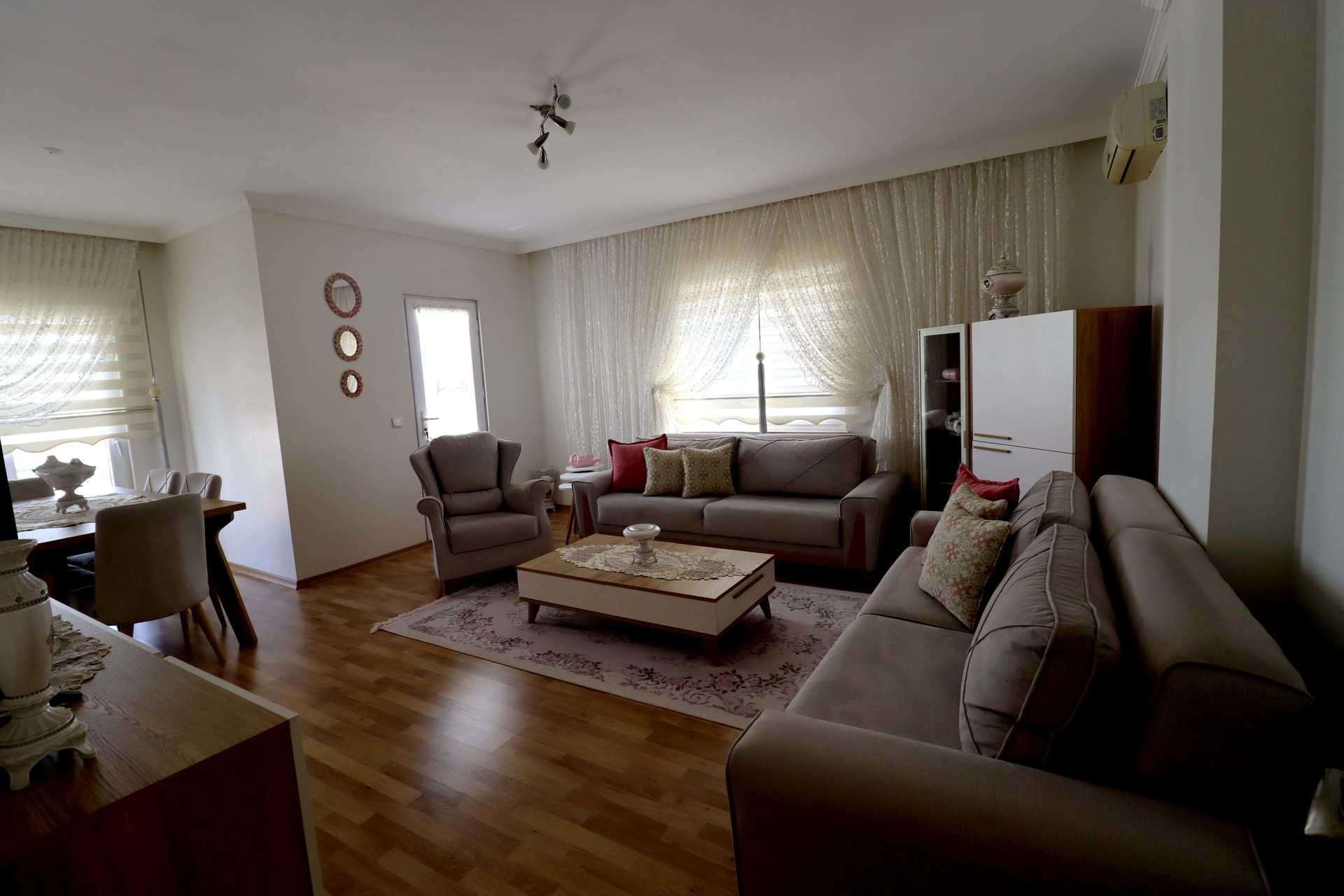 Mersin Erdemli Alata Meerblick Unabhängige Küche 4-seitige 3 + 1 Wohnung zu verkaufen