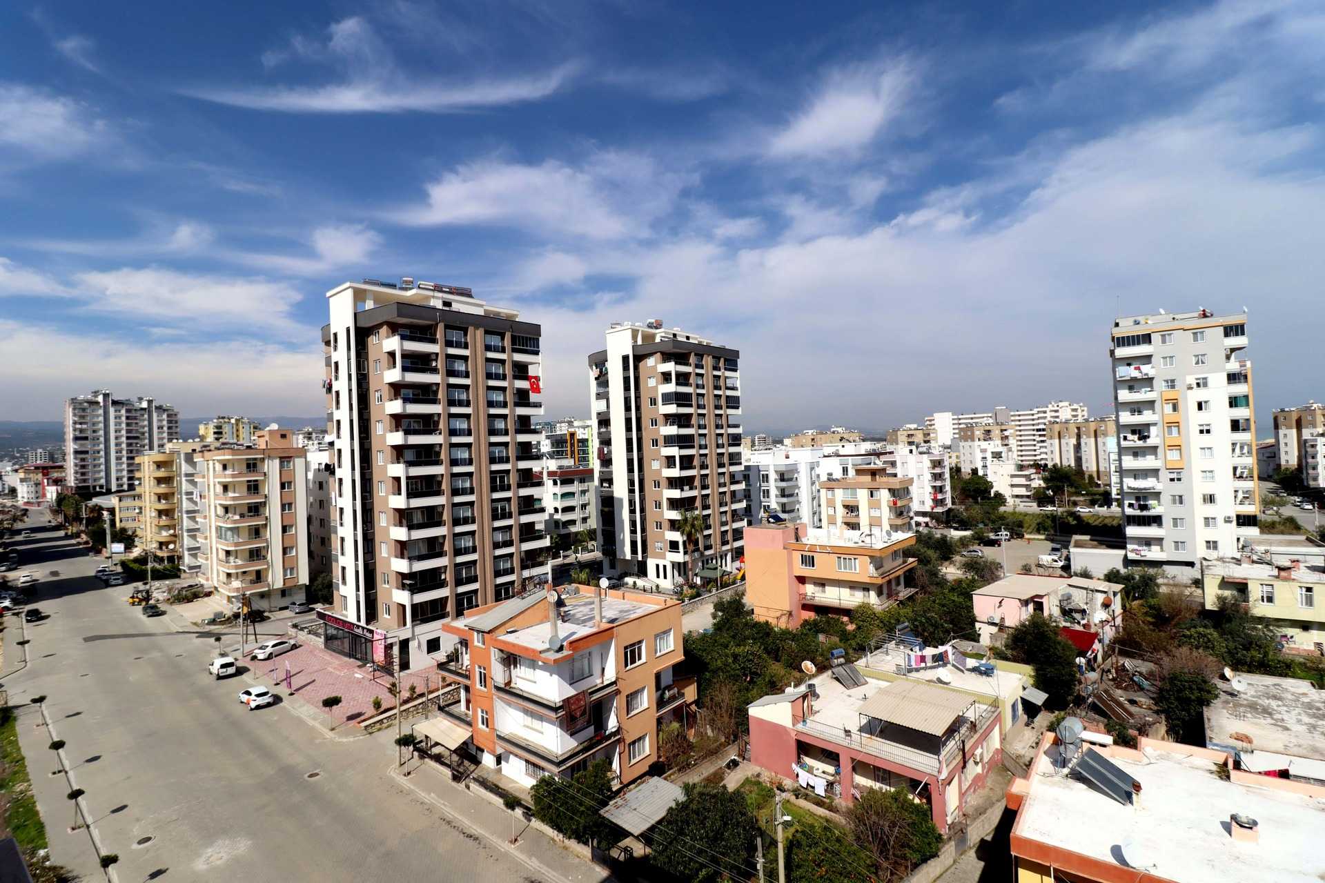 Mersin Erdemli Alata Meerblick Unabhängige Küche 4-seitige 3 + 1 Wohnung zu verkaufen