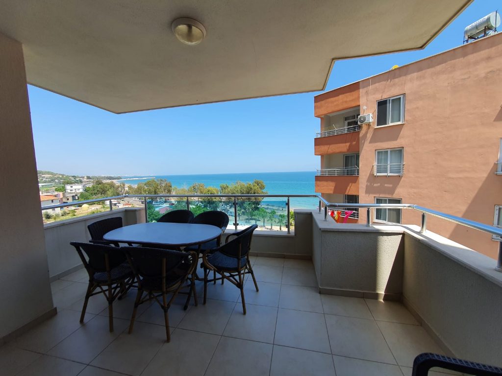 Mersin Erdemli Limonlu Millennium Site   3+1 möblierte Wohnung mit Meerblick zu verkaufen