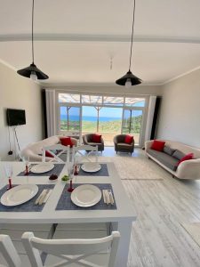 2+1 freistehende Wohnung mit Meerblick zu vermieten in Mersin Erdemli Ayas Möbliert