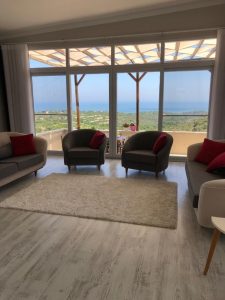 2+1 freistehende Wohnung mit Meerblick zu vermieten in Mersin Erdemli Ayas Möbliert