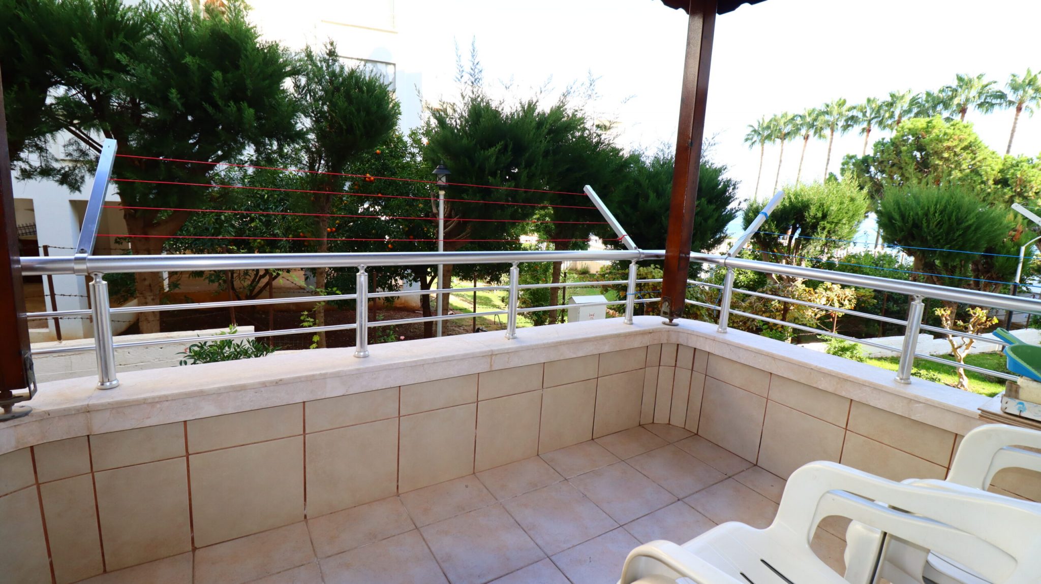 Mersin Erdemli Ayaş Korikos Sitesi Eşyalı Kiralık  1+1  Bahçe Katı Daire