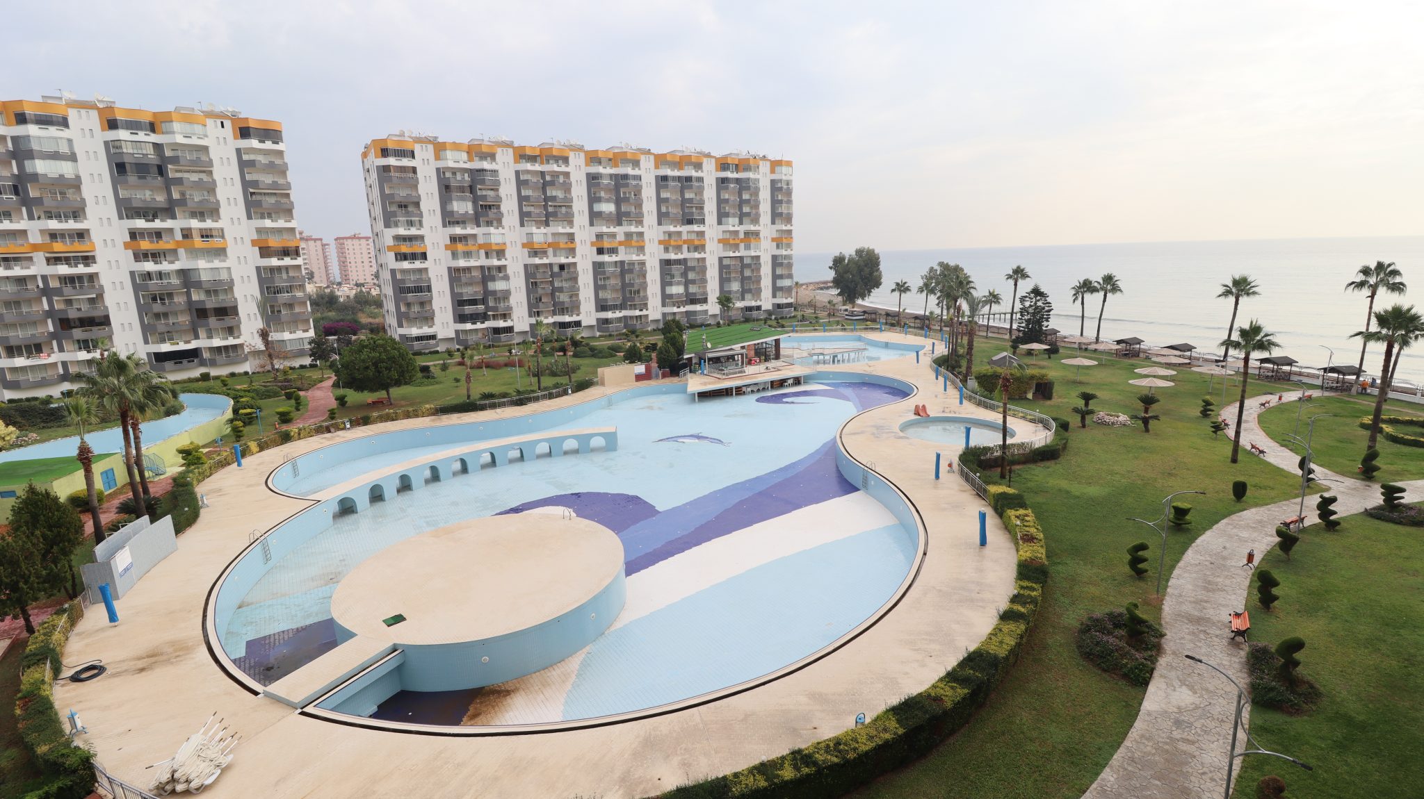 Mersin Erdemli Kargıpınarı Queenaba Участок 3+1 Квартиры на Продажу Блоки Рядом с Морем