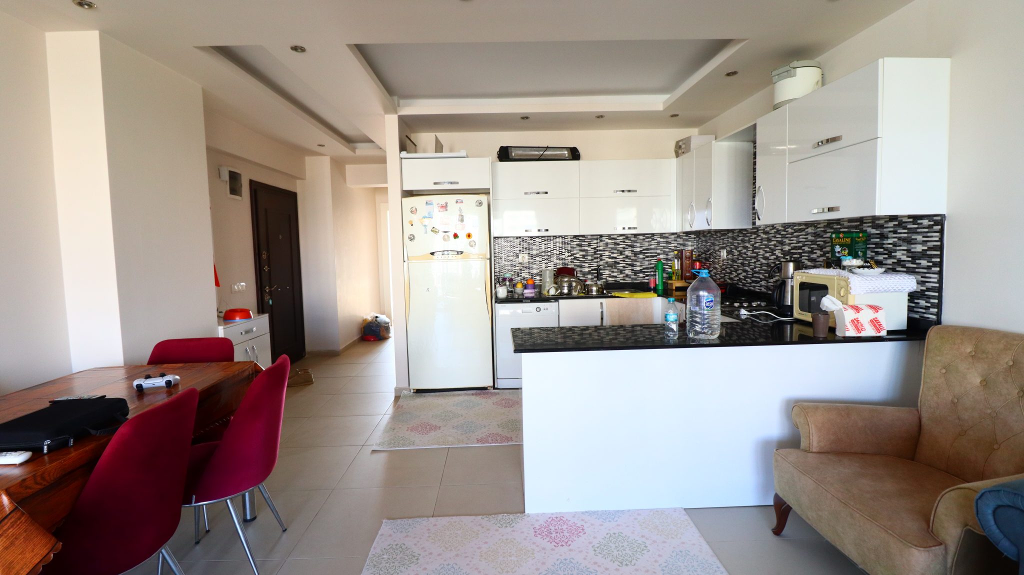 Mersin Erdemli Kargipınarı Liparis Sunlife Möblierte 2+1 Wohnung mit Meerblick zu verkaufen