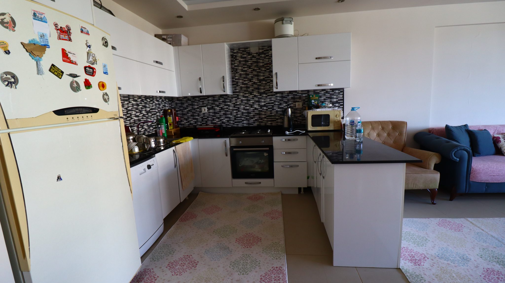 Mersin Erdemli Kargipınarı Liparis Sunlife Möblierte 2+1 Wohnung mit Meerblick zu verkaufen