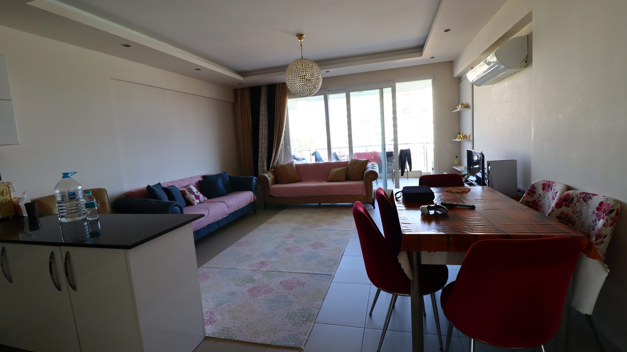 Mersin Erdemli Kargipınarı Liparis Sunlife Möblierte 2+1 Wohnung mit Meerblick zu verkaufen