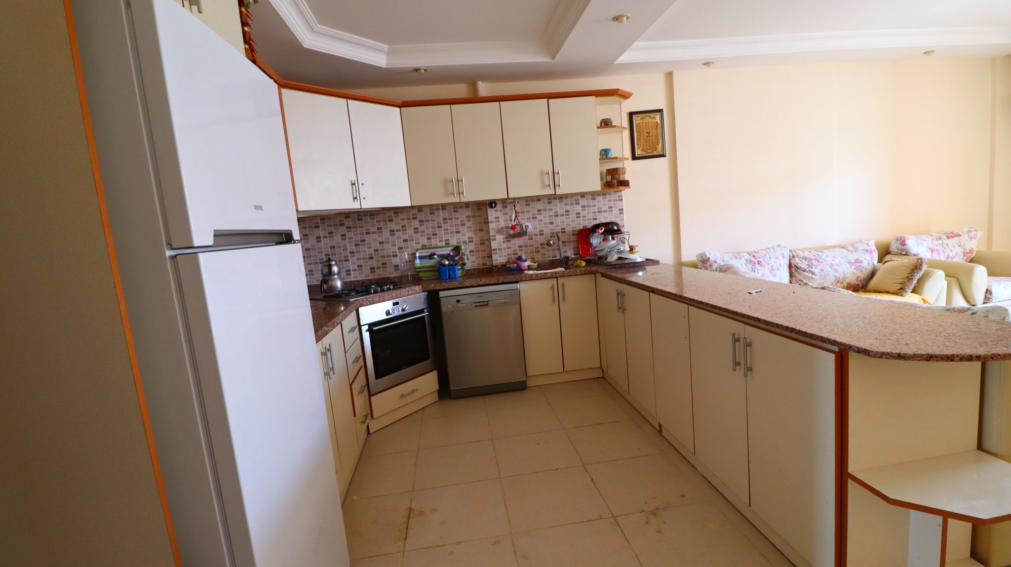 Mersin Erdemli Tömük Dogan Aquapark Möblierte 2+1 Wohnung zu verkaufen