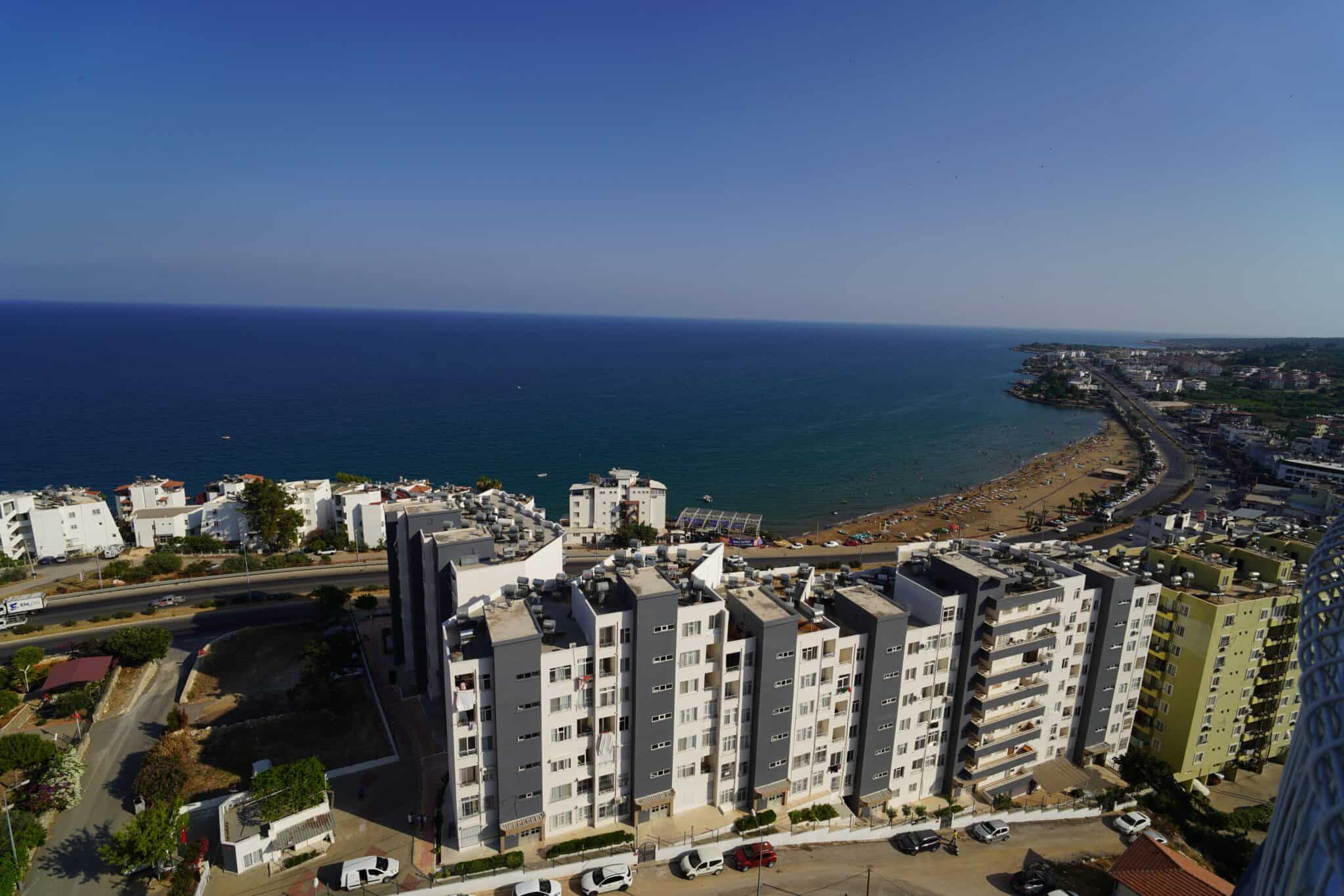 Mersin Erdemli Ayaş Zirve Park Sitesi Satılık 1+1 Deniz Manzaralı Daire