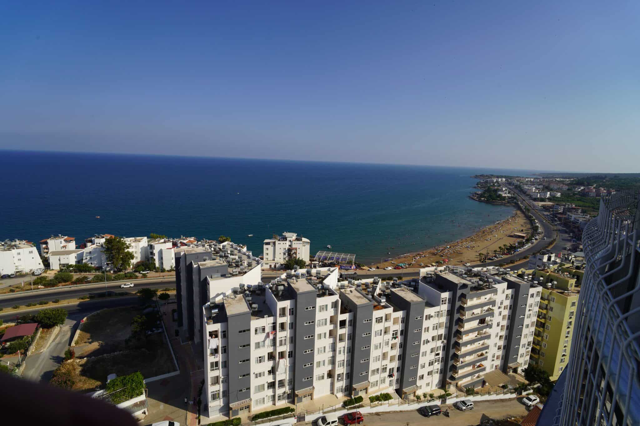 Mersin Erdemli Ayaş Zirve Park Sitesi Satılık 1+1 Deniz Manzaralı Daire
