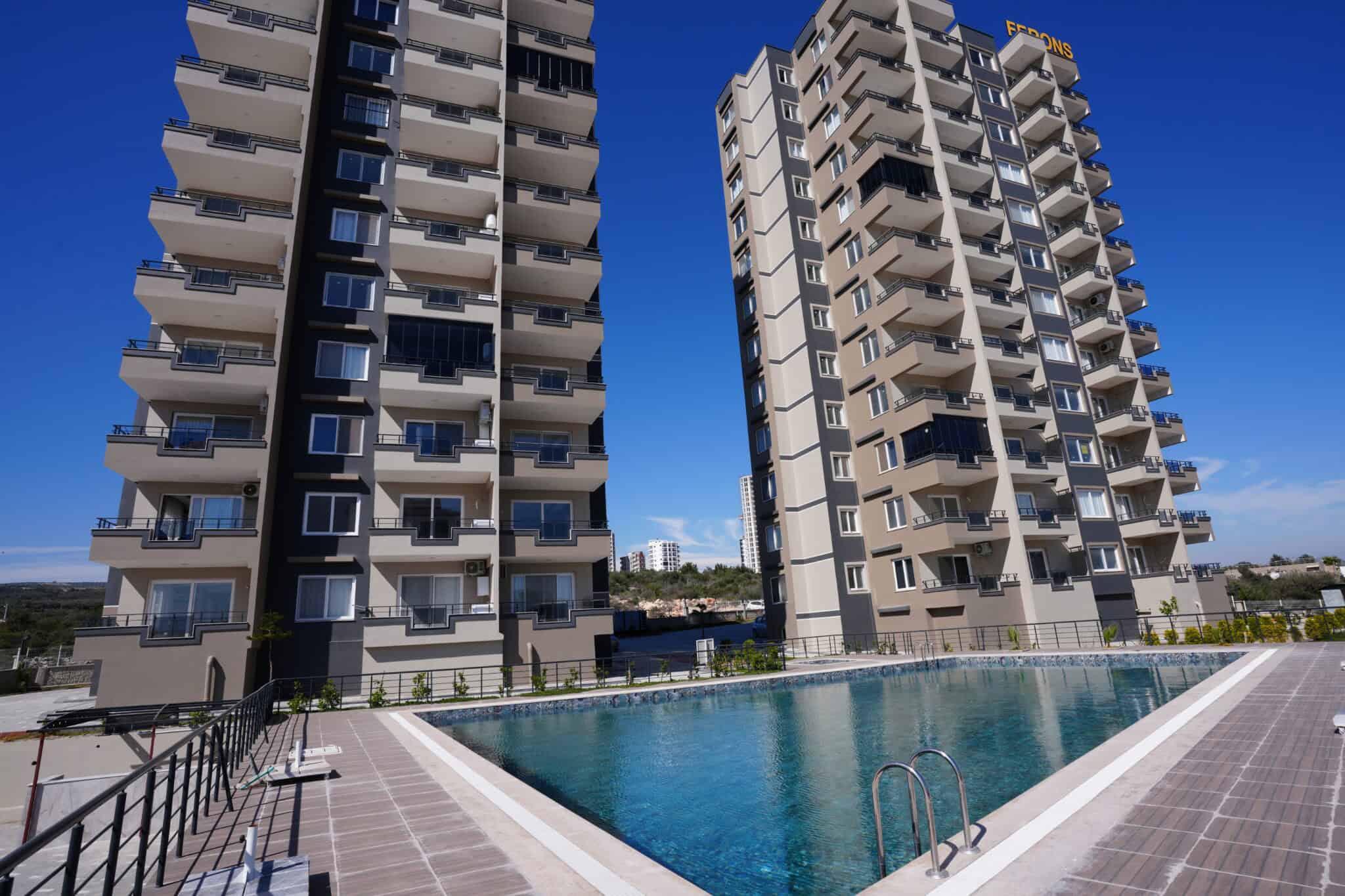 Mersin Erdemli Ayaş Ferons  1+1 Deniz Manzaralı Satılık Daire