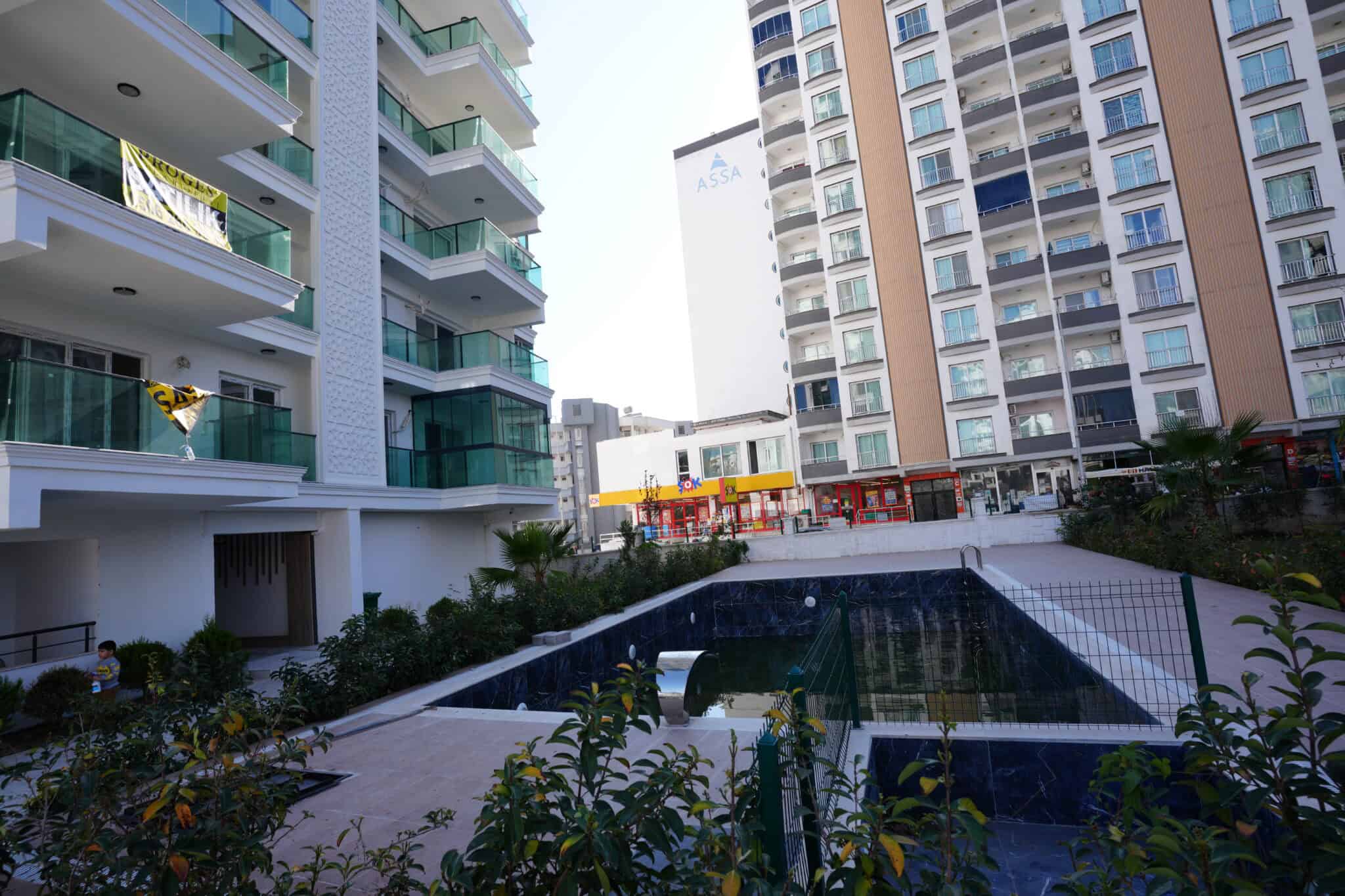 Mersin Erdemli Tömük Elbey Tower Eşyalı Satılık 2+1 Fırsat Daire