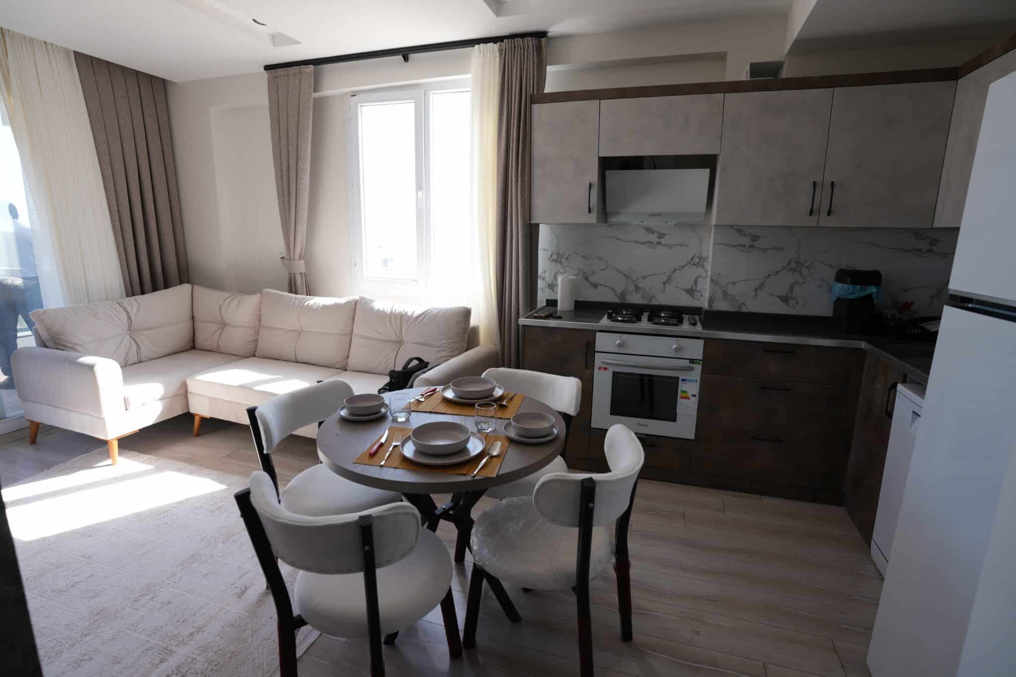 Mersin Erdemli Ayaş Deniz Manzaralı satılık 1+1 Sıfır Daire
