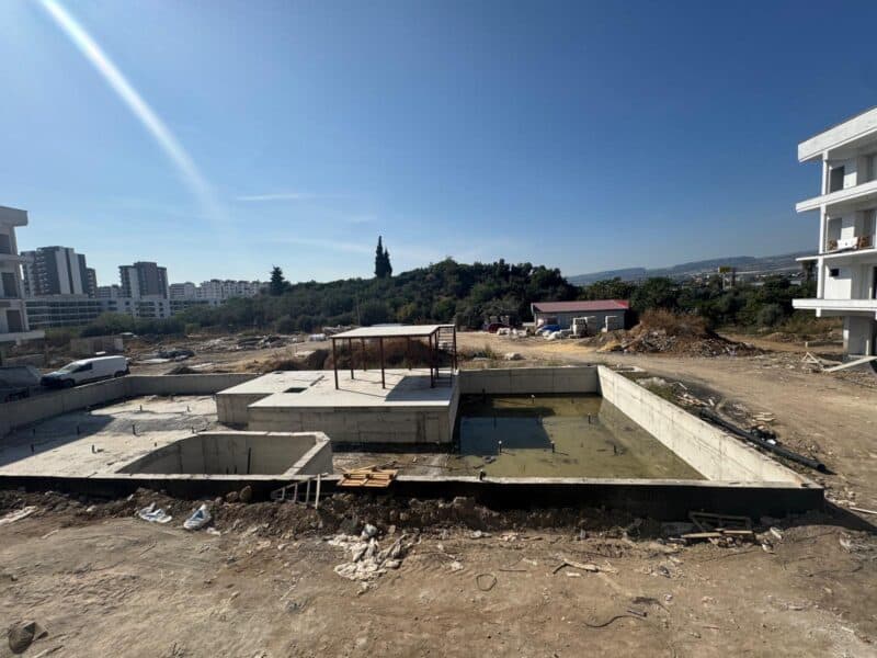 Mersin Erdemli Tömük Green Park Yatay Mimari Satılık Havuz Cephe 1+1 Daire