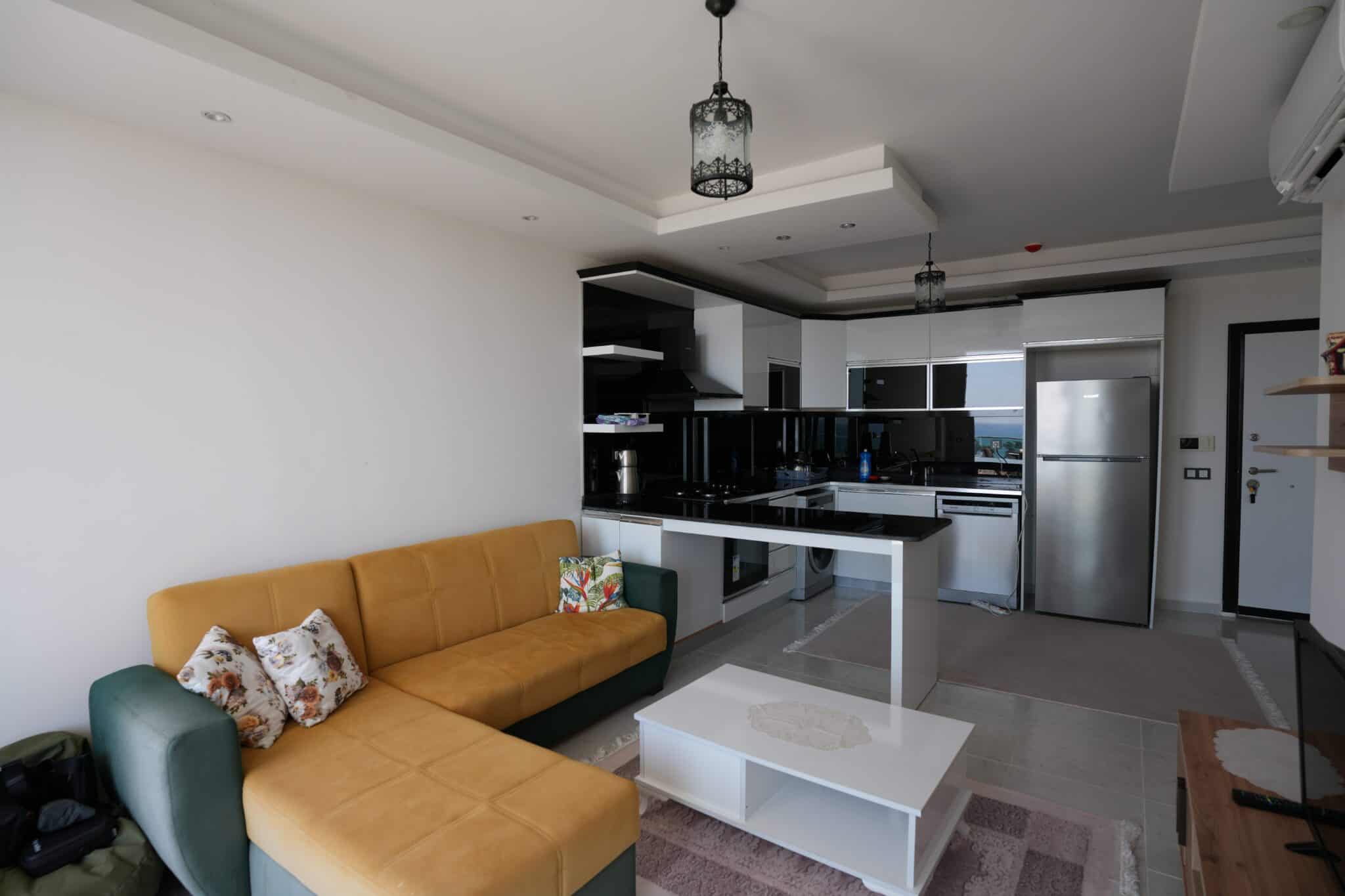 Продается квартира 2+1 с видом на море в комплексе Golden Park, Каргипинари, Эрдемли, Мерсин