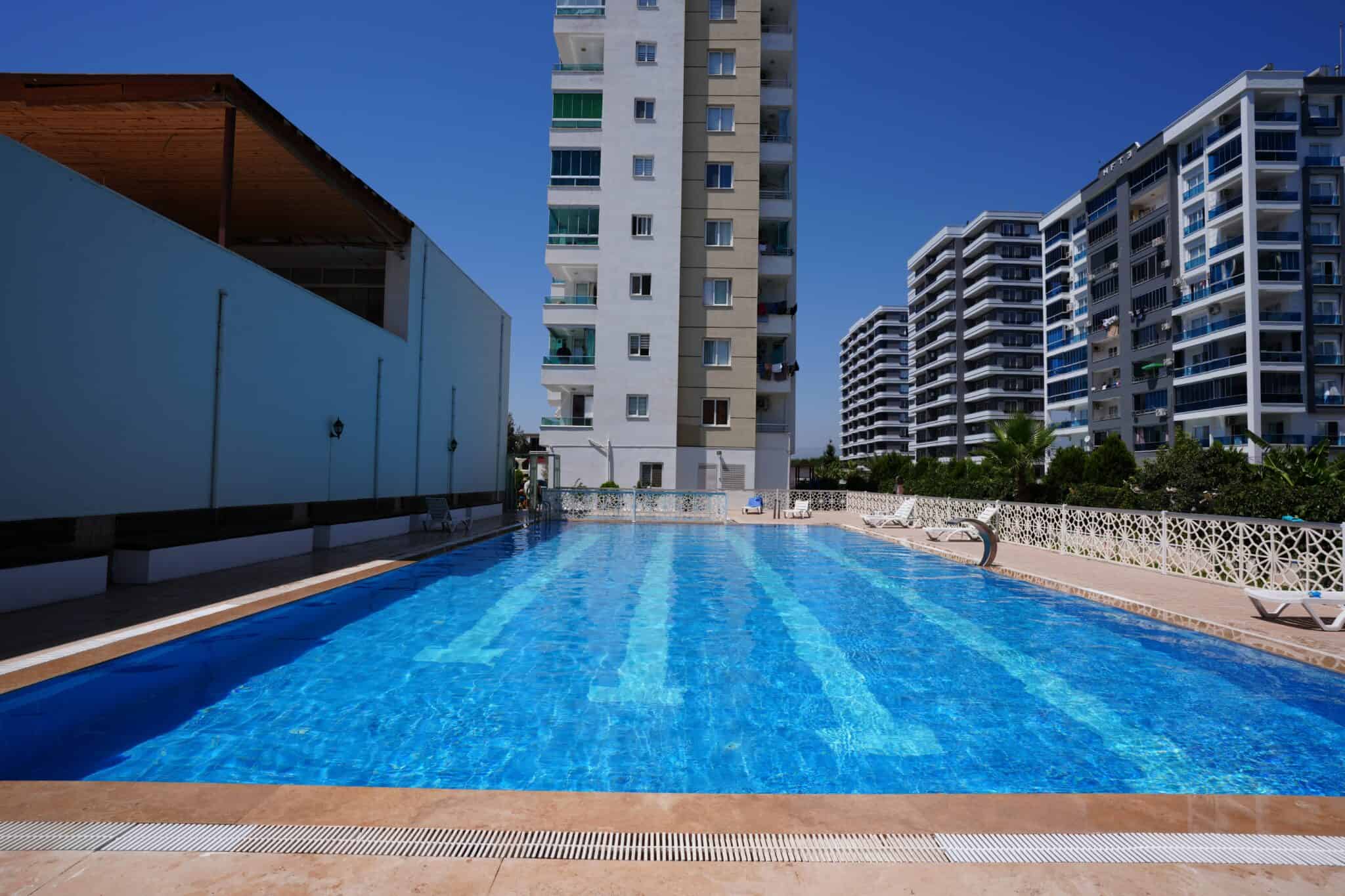 Продается квартира 2+1 с видом на море в комплексе Golden Park, Каргипинари, Эрдемли, Мерсин