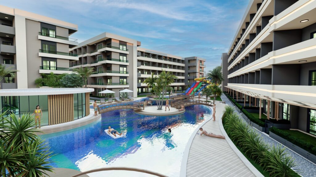 Роскошная квартира 1+1 на продажу в комплексе Mitanni Garden, Erdemli, Mersin