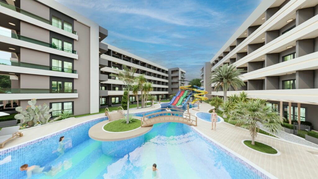 Роскошная квартира 1+1 на продажу в комплексе Mitanni Garden, Erdemli, Mersin