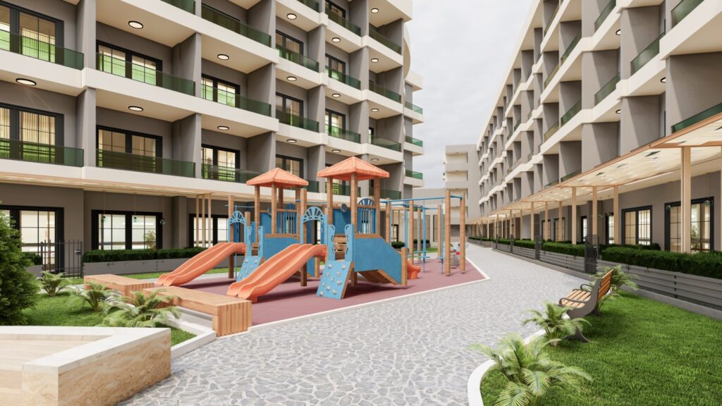 Роскошная квартира 1+1 на продажу в комплексе Mitanni Garden, Erdemli, Mersin