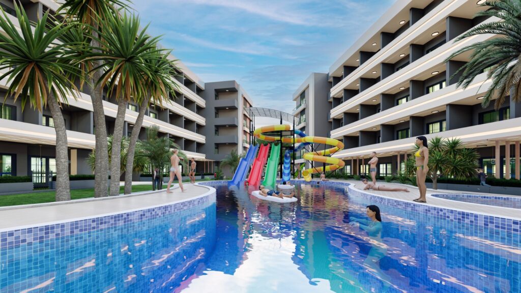 Роскошная квартира 1+1 на продажу в комплексе Mitanni Garden, Erdemli, Mersin