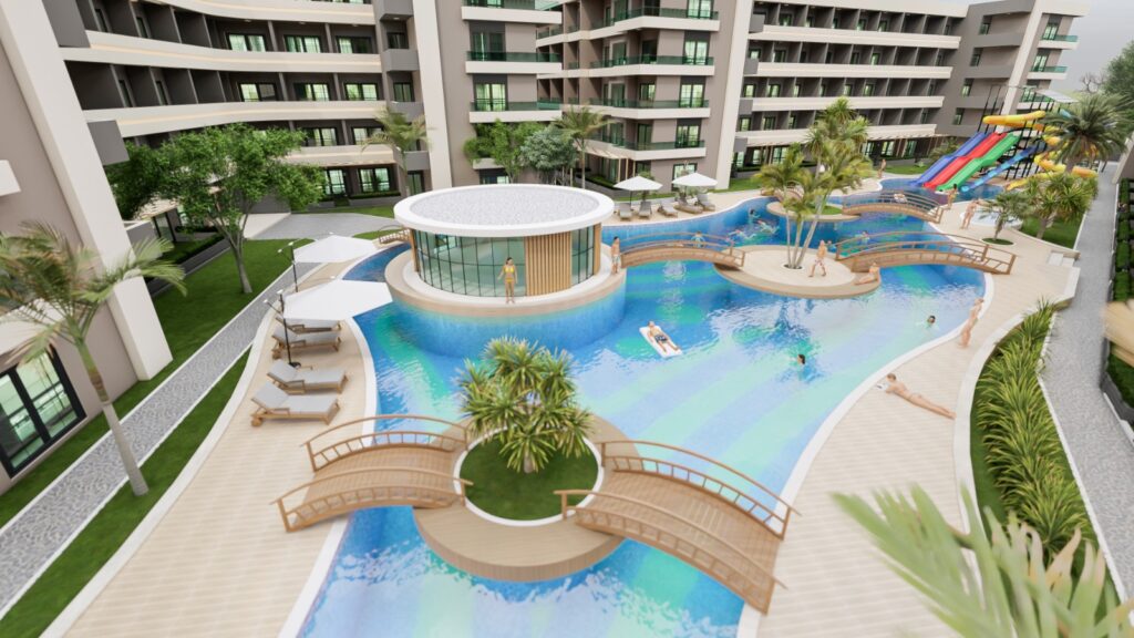 Роскошная квартира 1+1 на продажу в комплексе Mitanni Garden, Erdemli, Mersin
