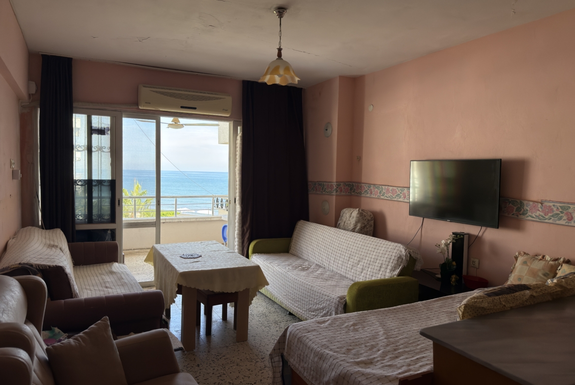 Mersin Erdemli Denize Sıfır Gümüşkum Sitesi Satılık 1+1 Daire