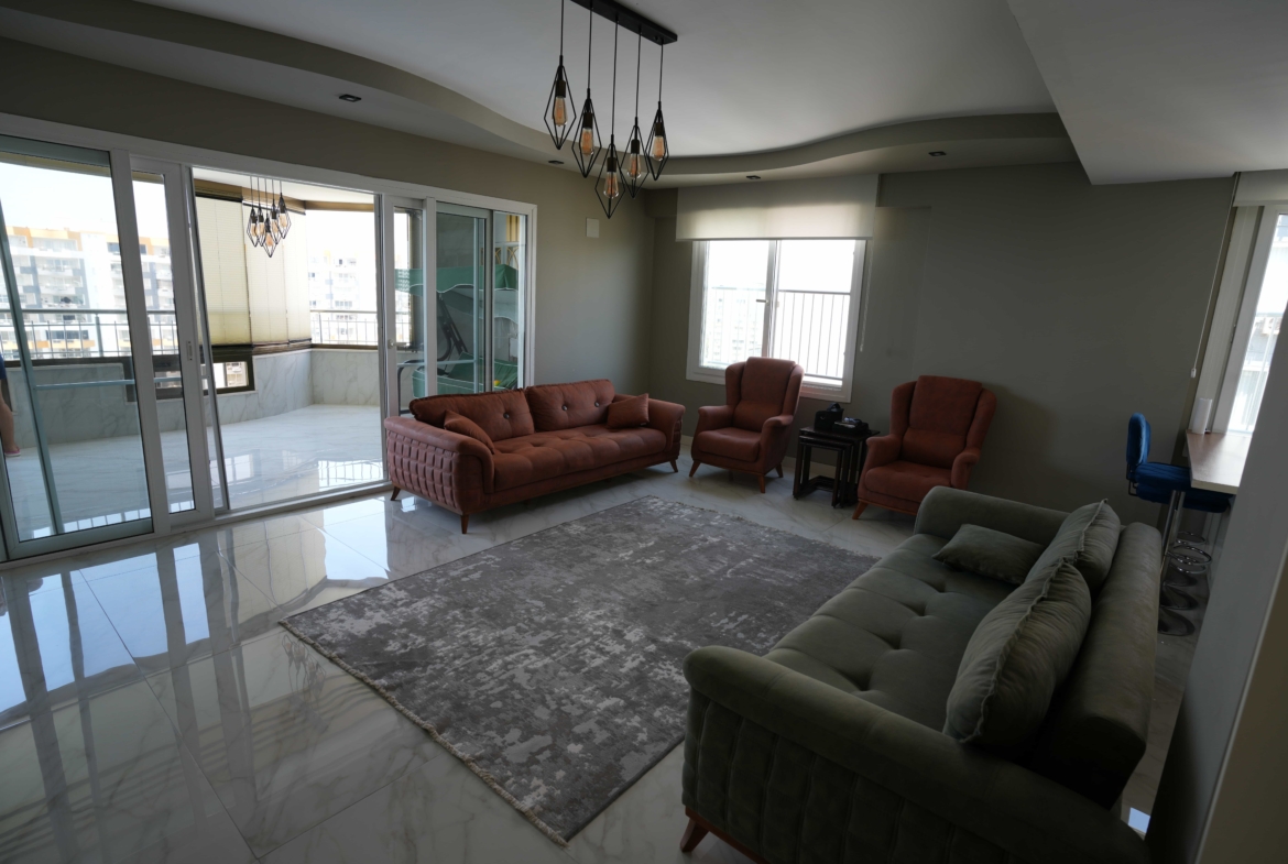 Mersin Kargıpınarı Queenaba Sitesi A Bloklarda Satılık 3+1 Lüks Köşe Daire