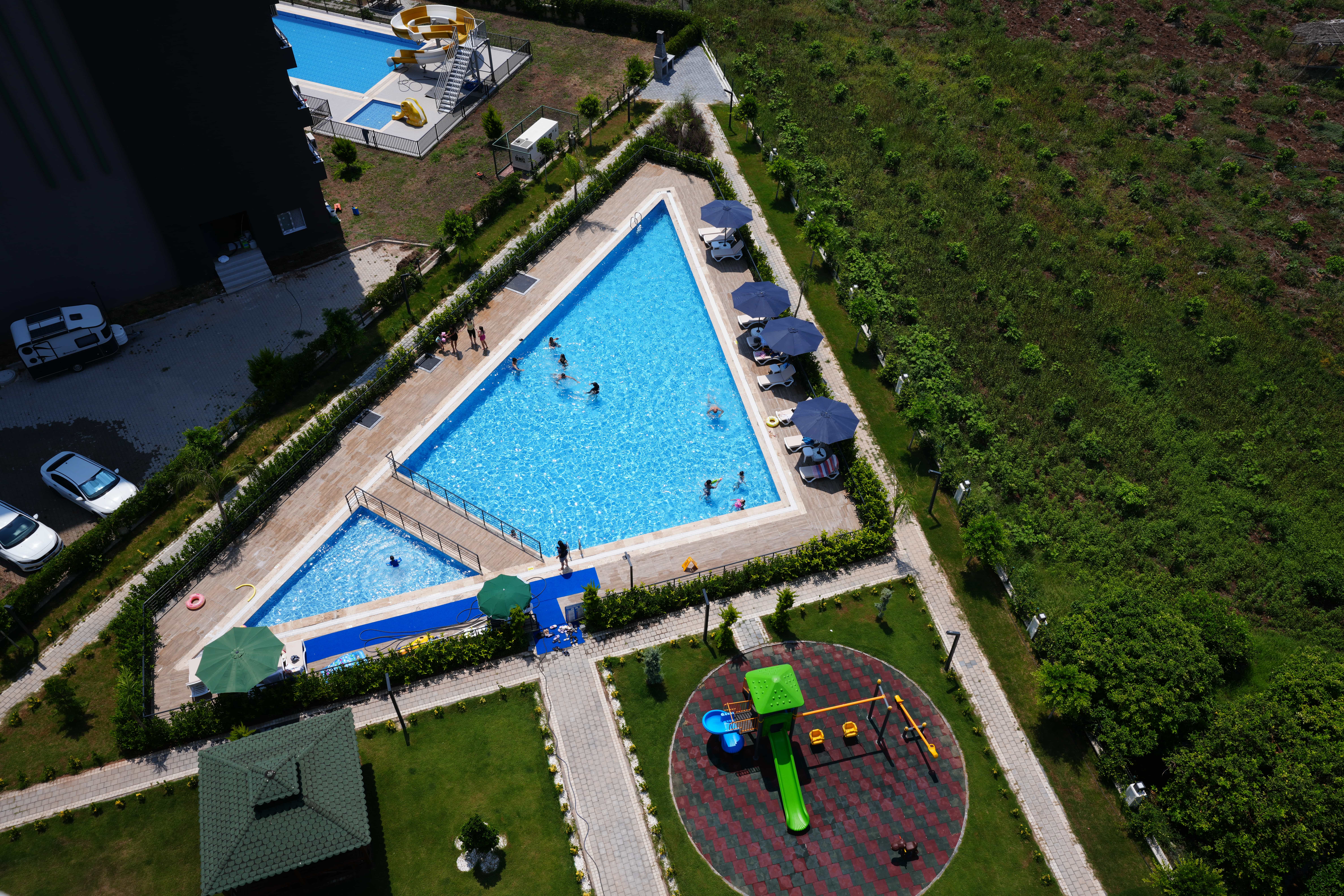 Mersin Erdemli Çeşmeli Emerald Deluxe 1+1 Apartment for Sale with Sea View