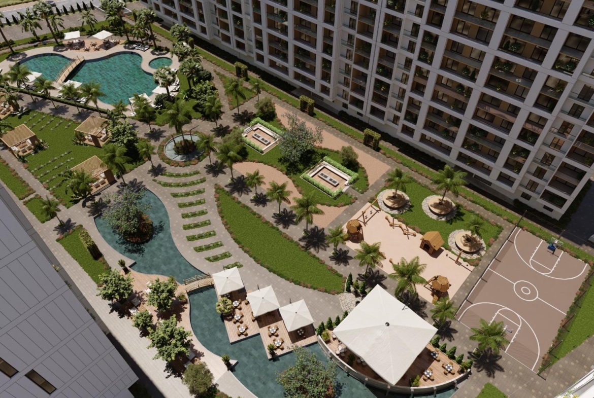 MERSİN ERDEMLİ ARPAÇBAHŞİŞ MAVİDA BLUE GARDEN PROJESİNDE 1+1 SATILIK DAİRELER