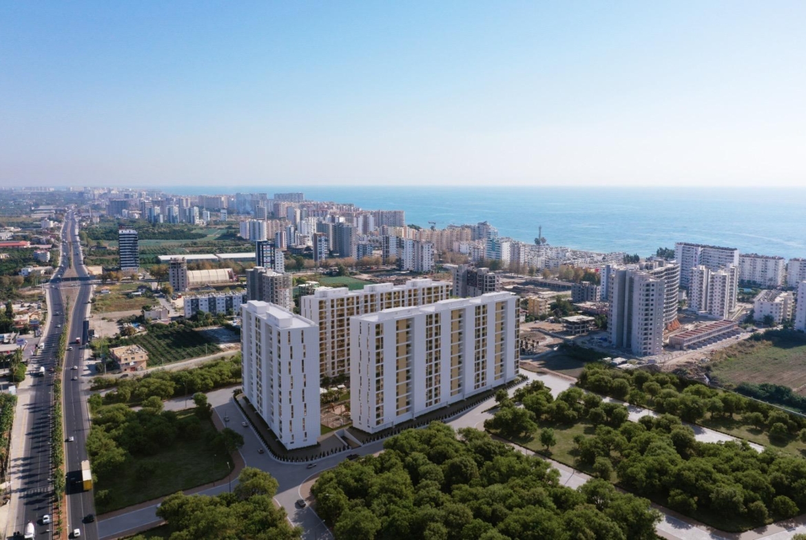 MERSİN ERDEMLİ ARPAÇBAHŞİŞ MAVİDA BLUE GARDEN PROJESİNDE 1+1 SATILIK DAİRELER