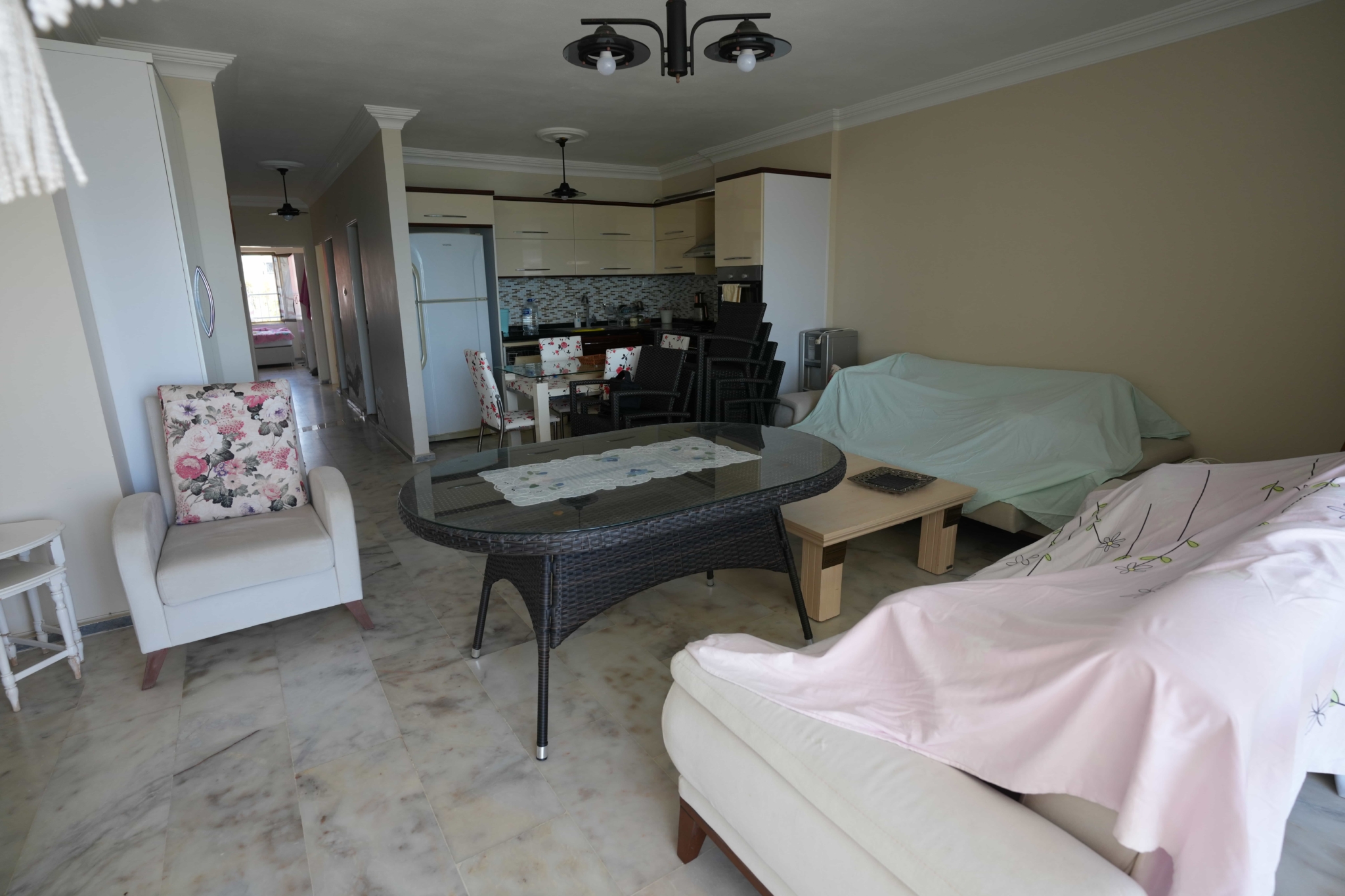 VIP01784 Mersin Erdemli Arpaçbahşiş Flamingo 1 Denize Sıfır Yıllık Kiralık 2+1 Daire