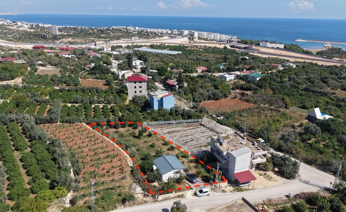 MERSİN ERDEMLİ TIRTAR DENİZ MANZARALI SATILIK TARLA